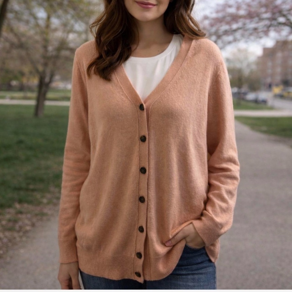 J. Crew Women's Peach Cardigan Sweater
